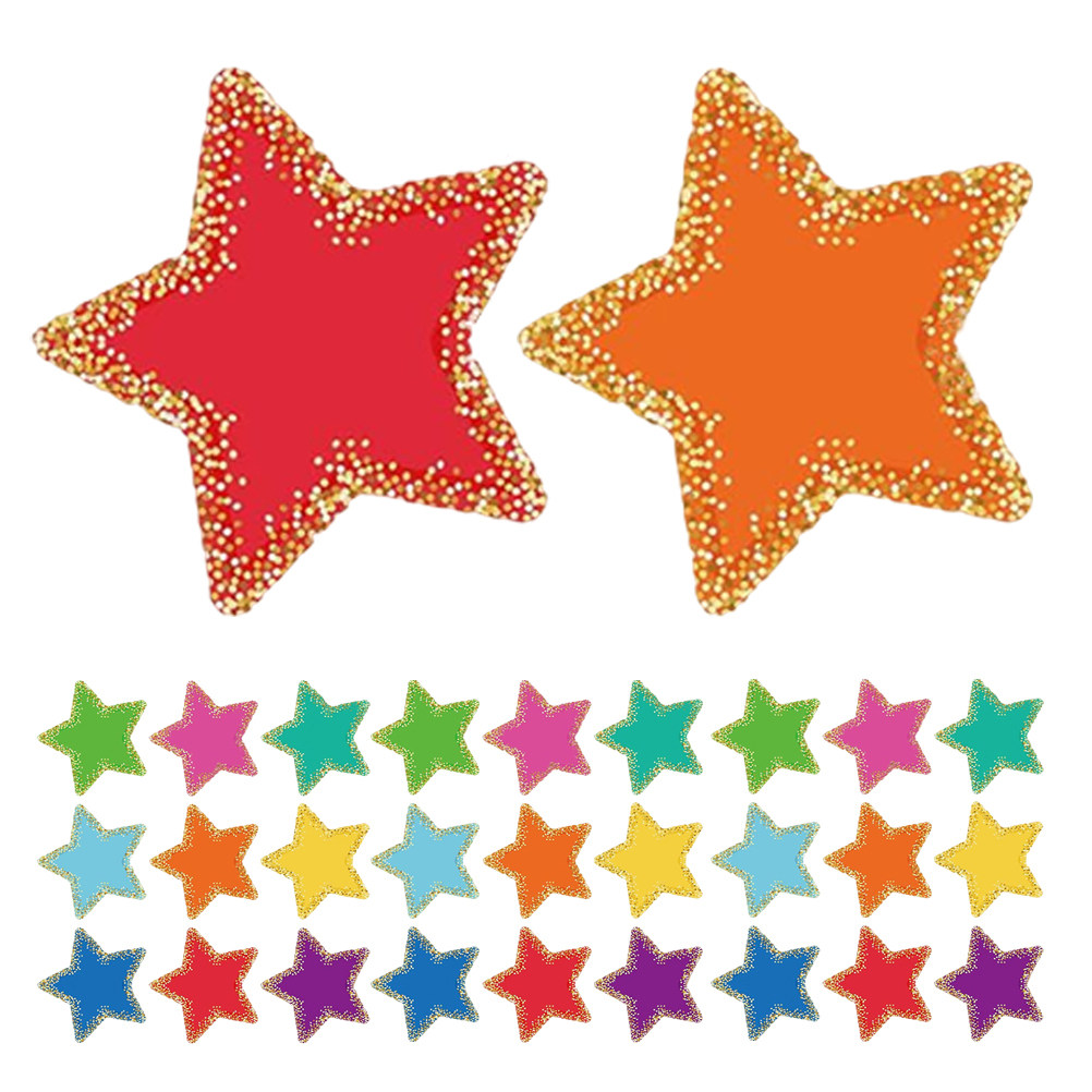 Papercraft Supply Confetti - 1 Set bunte Stern-Papierausschnitte, Dekorationen für