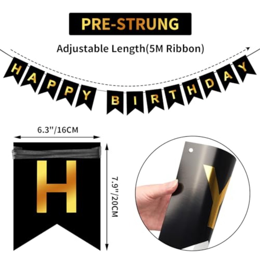 Alles Gute zum Geburtstag Bann – Party Banner Gold Bewertung und Preis