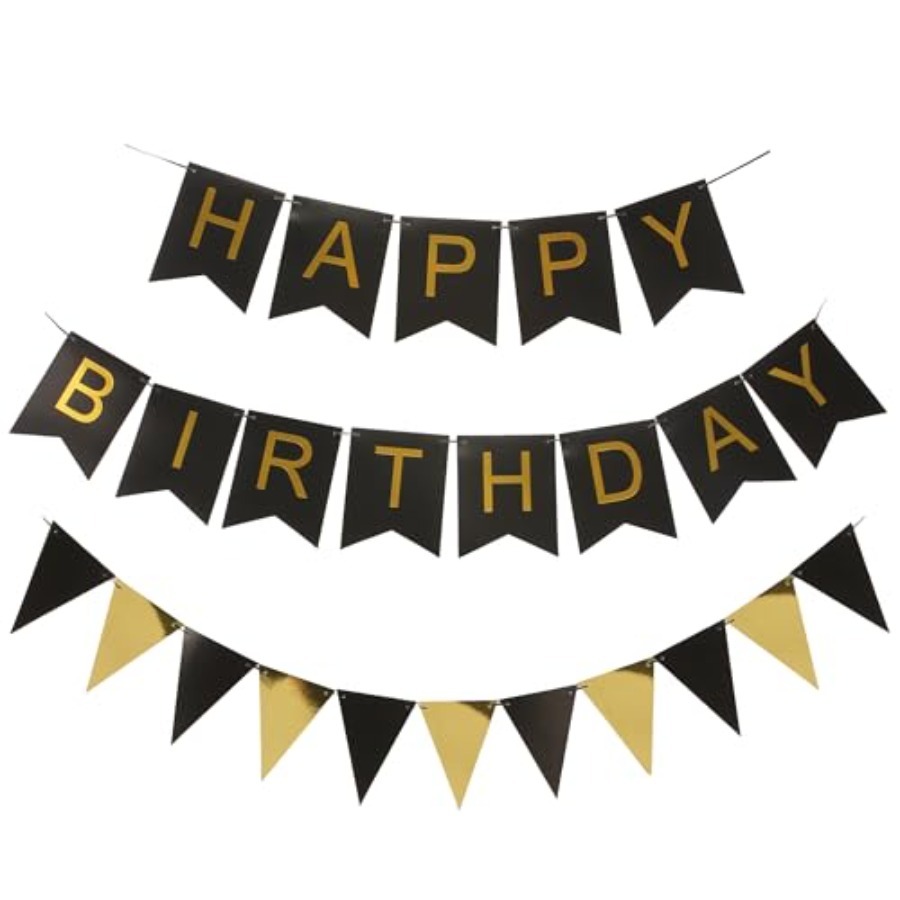 Schwarz-gold gestreiftes Banne – Party Banner Gold Bewertung und Preis